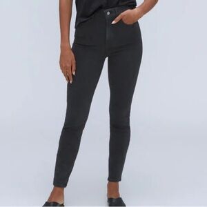 Everlane High Rise Black Jeans 25 ankle
